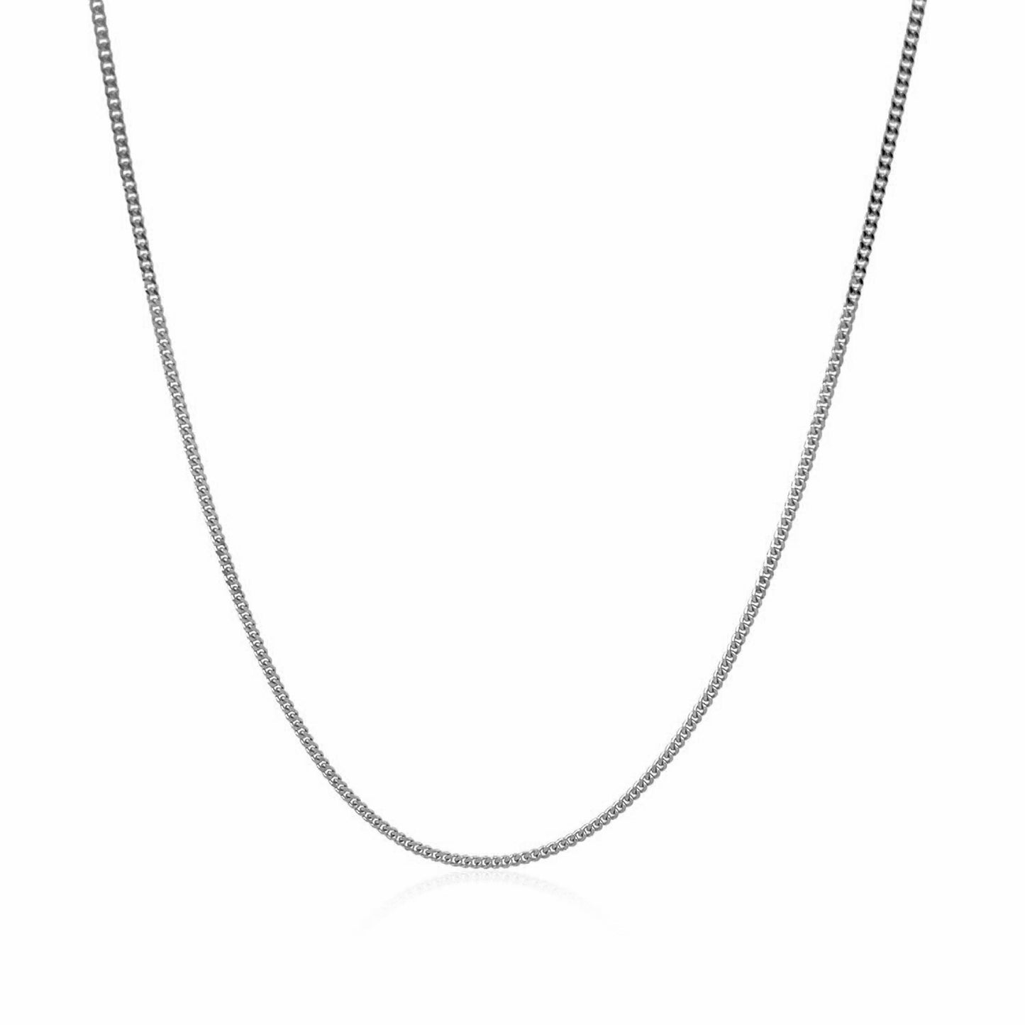 Gourmette Chain WG Necklace 1mm