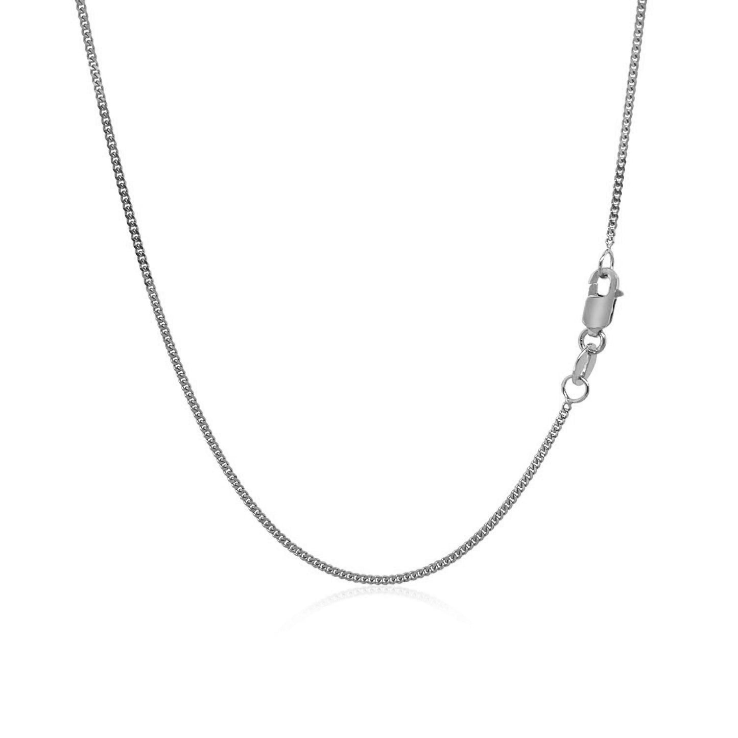 Gourmette Chain WG Necklace 1mm