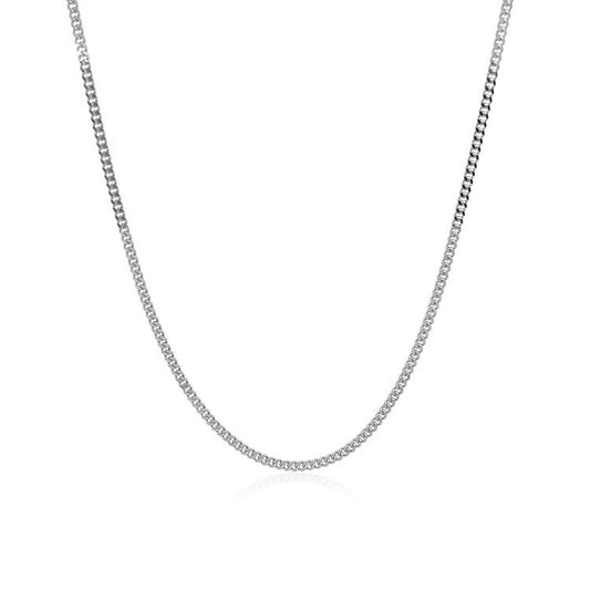 Gourmette Chain WG Necklace 1.5mm