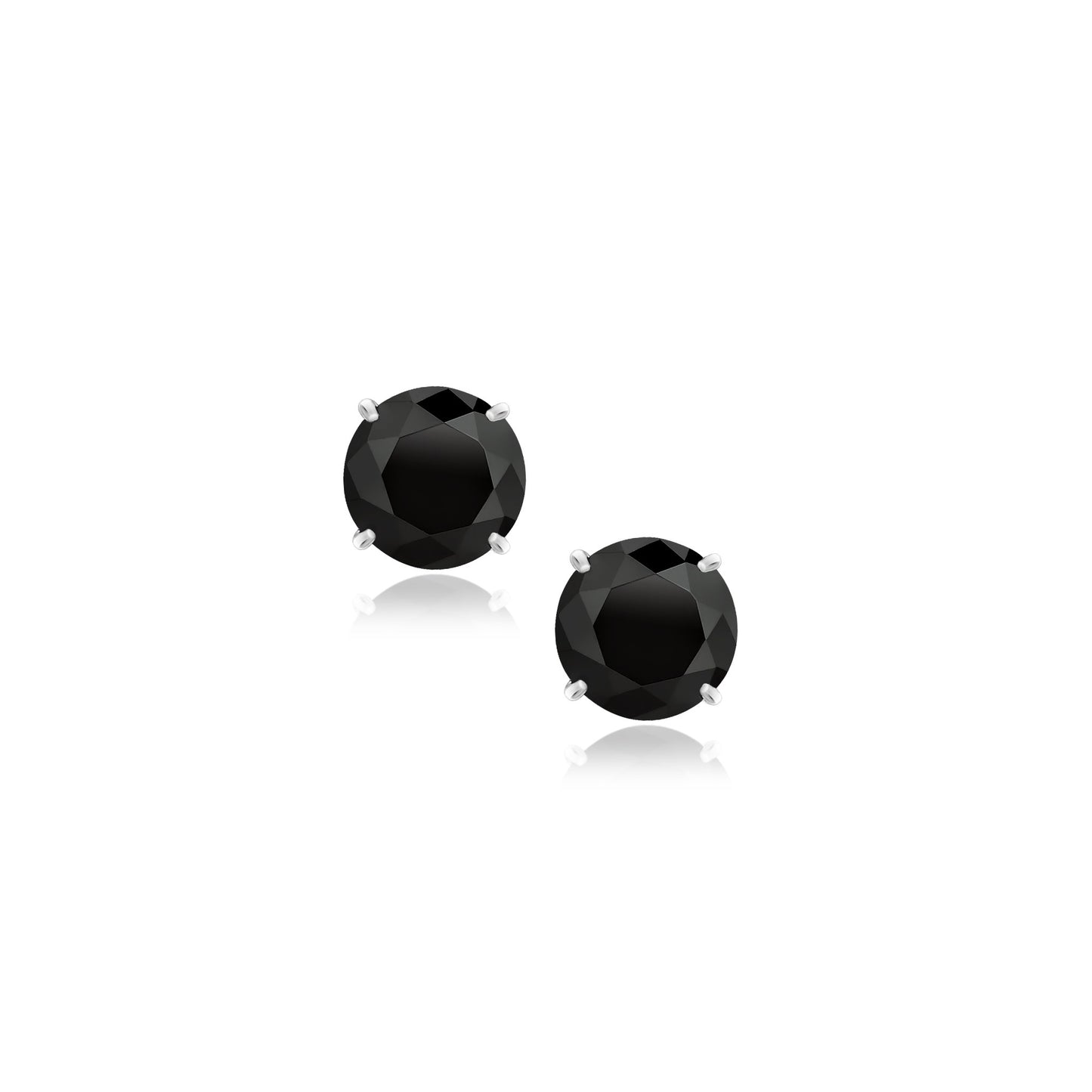 Black Cubic Zirconia Stud Earrings