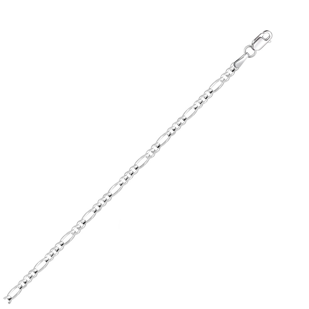 Figaro Chain WG Bracelet 2.8mm – The Good Gold Store