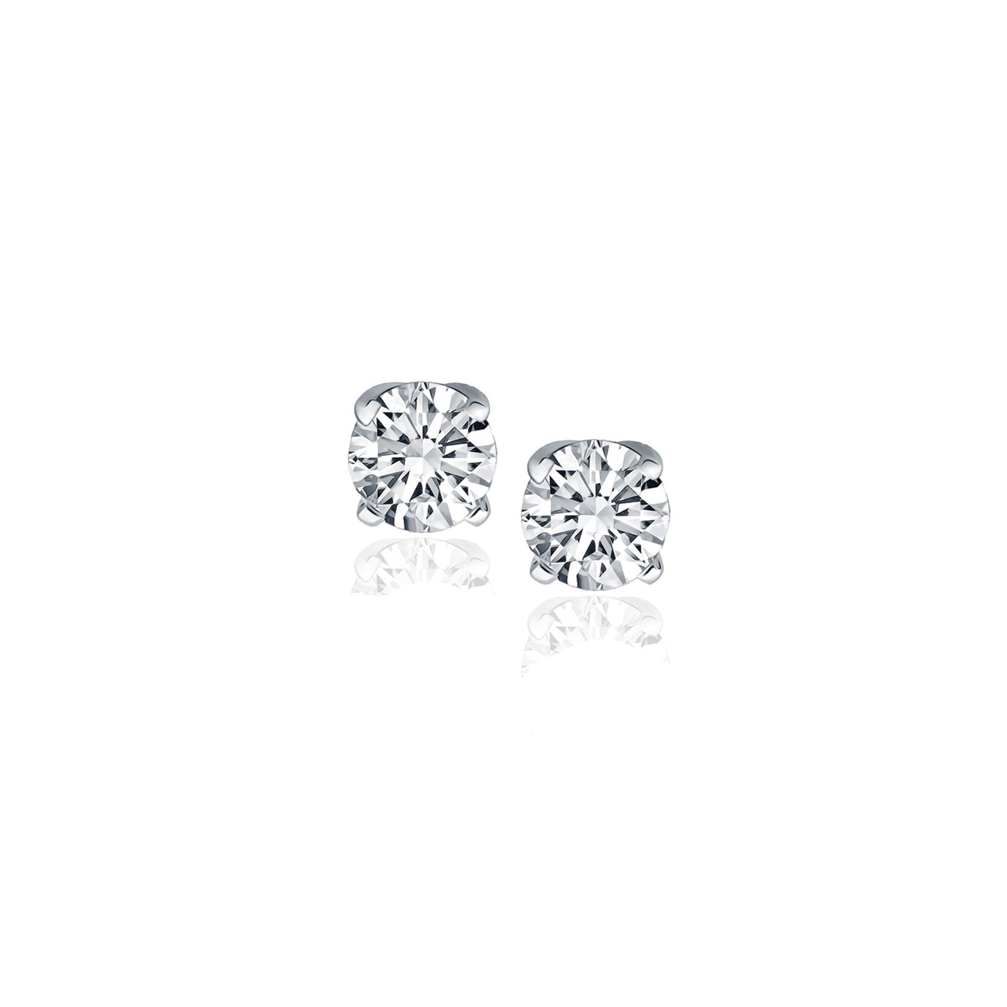 Round Diamond Stud Earrings