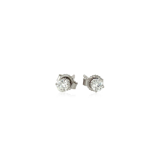 Round Diamond Stud Earrings