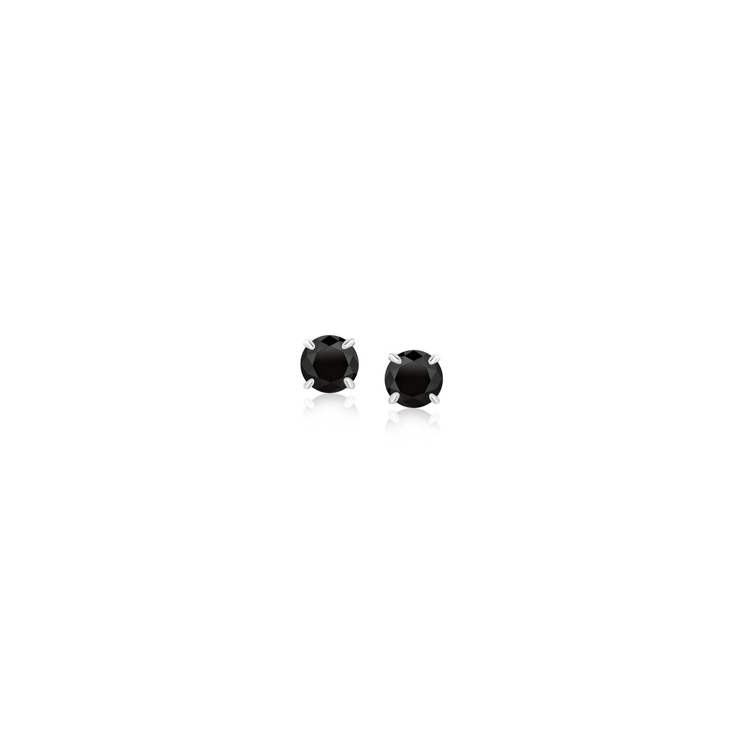 Black Cubic Zirconia Stud Earrings