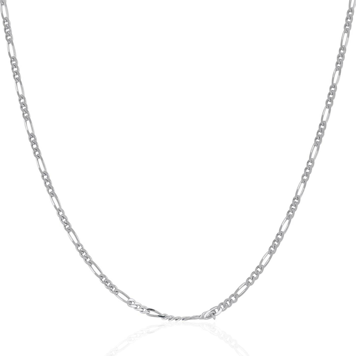 Figaro Chain WG Necklace 1.9mm