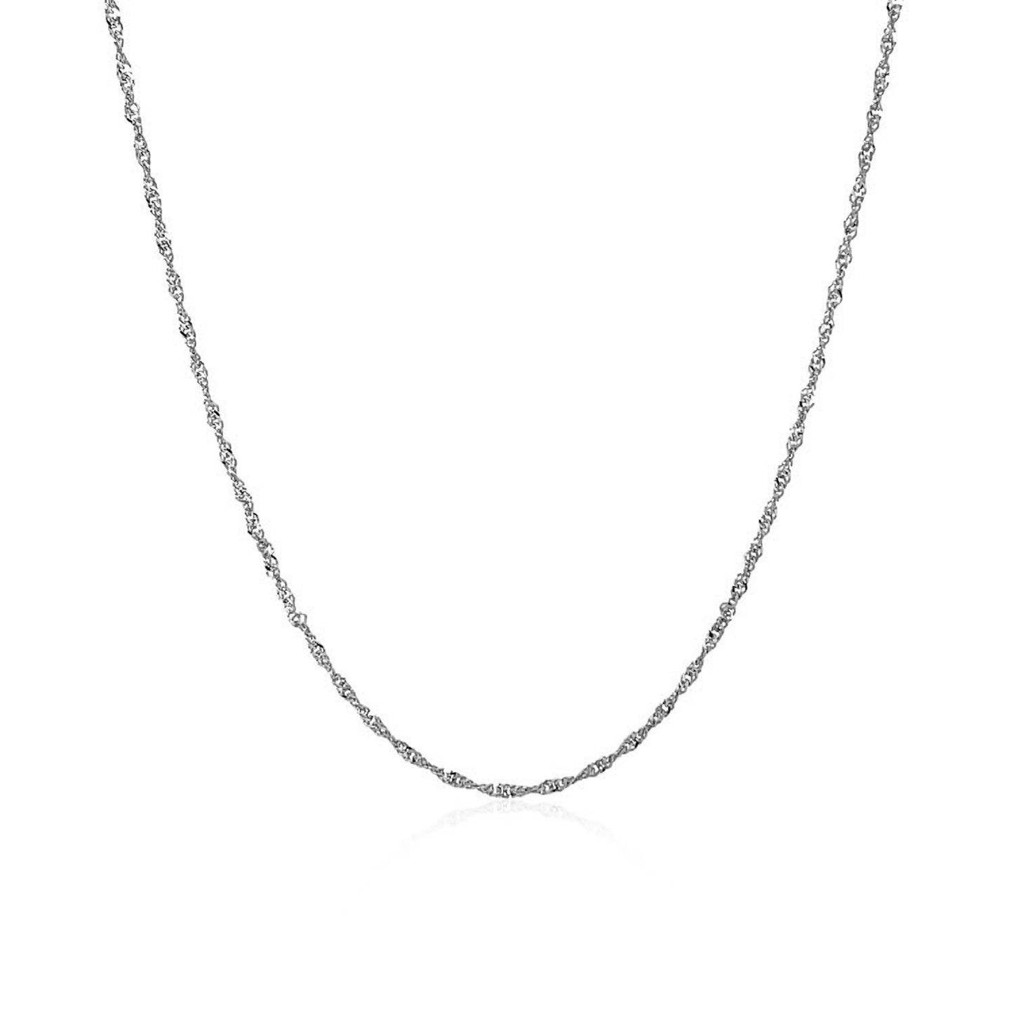 Singapore WG Necklace 1mm