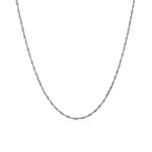 Singapore WG Necklace 1mm