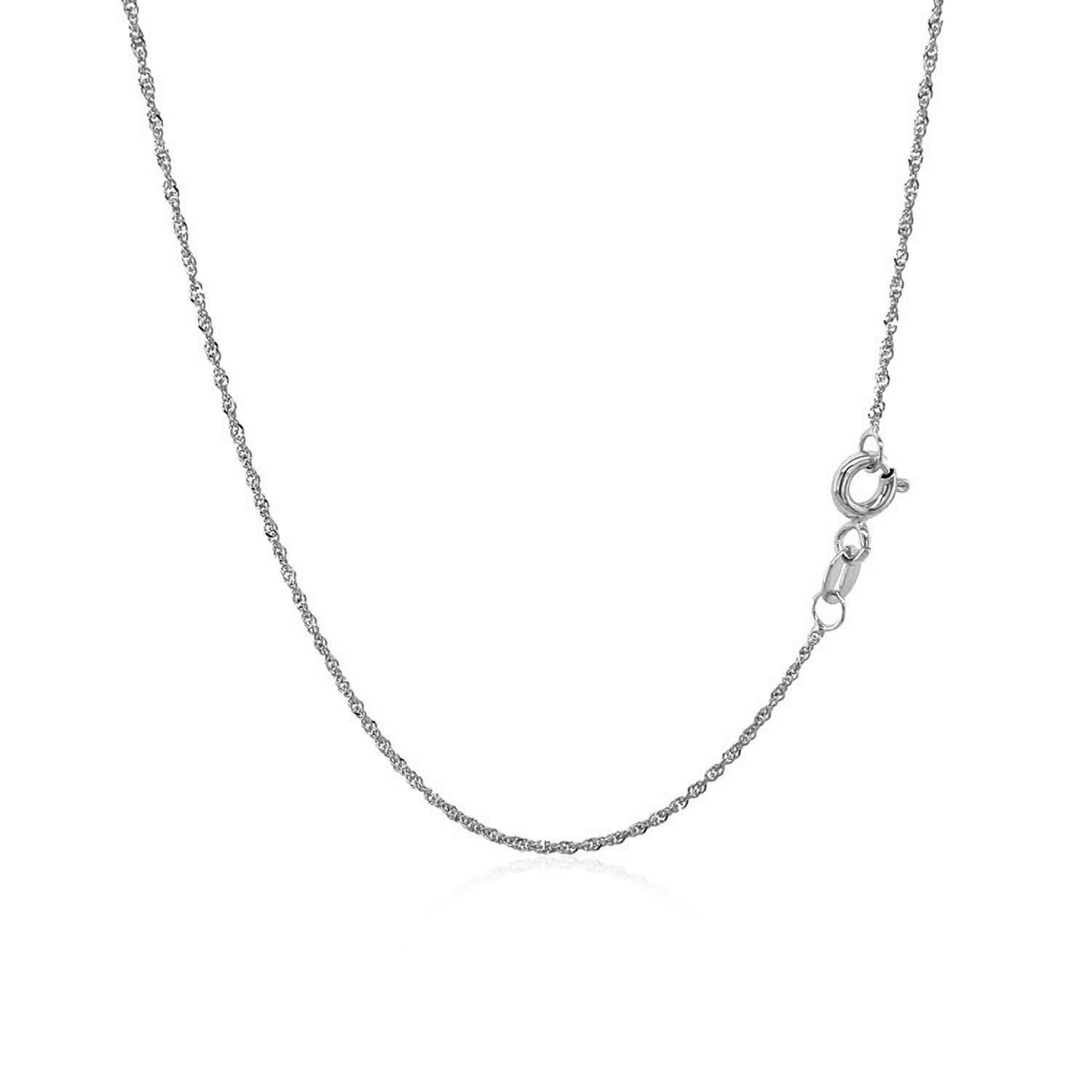 Singapore WG Necklace 1mm