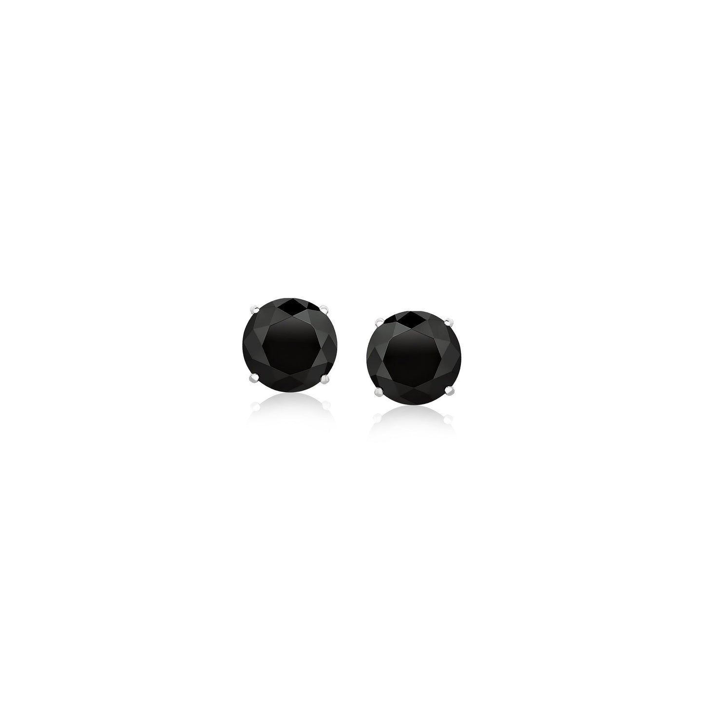 Black Cubic Zirconia Stud Earrings