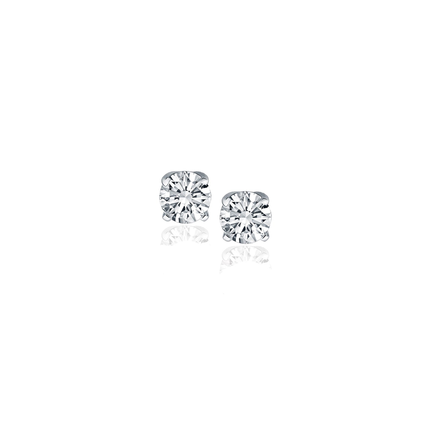 Round Diamond Stud Earrings