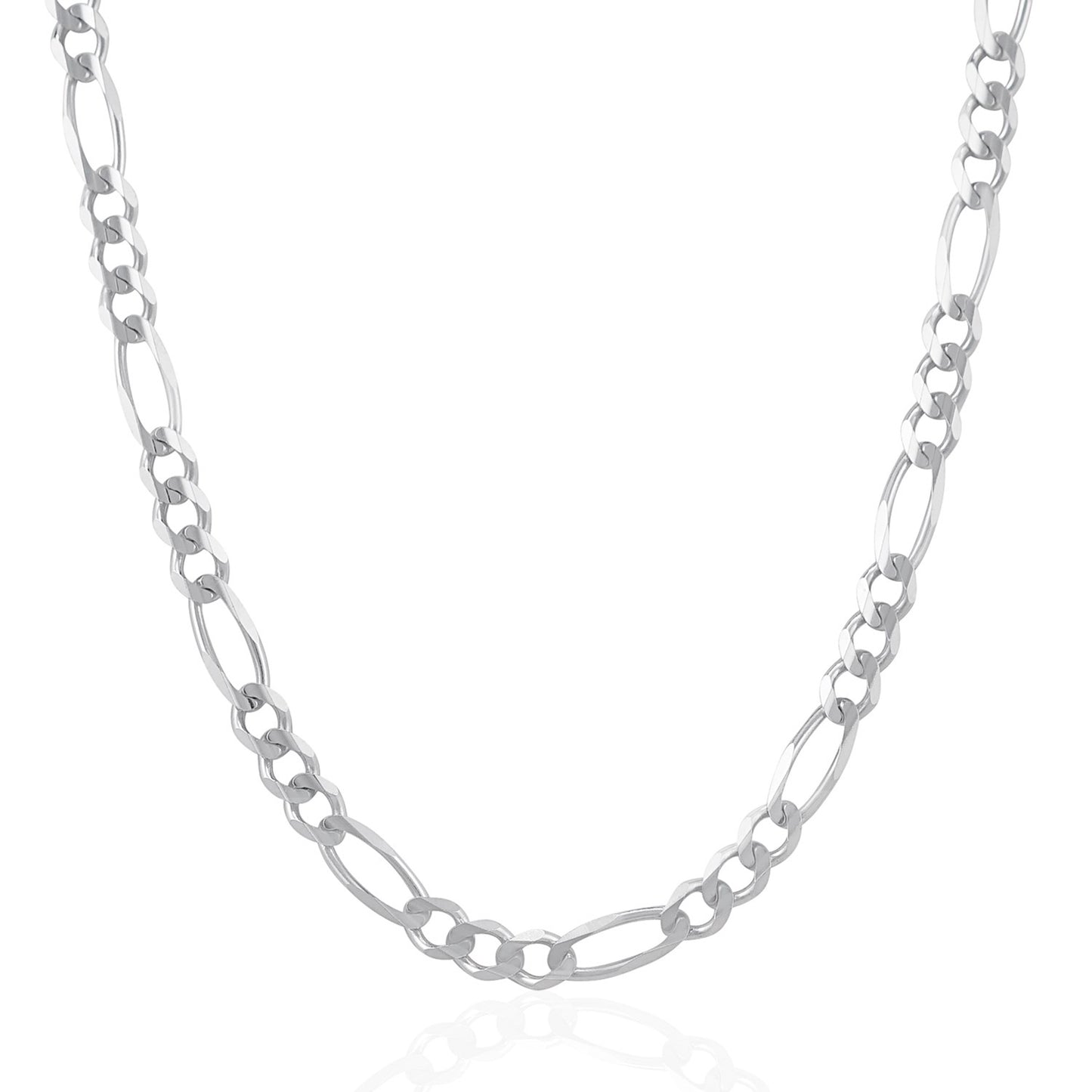 Figaro Chain WG Necklace 6mm