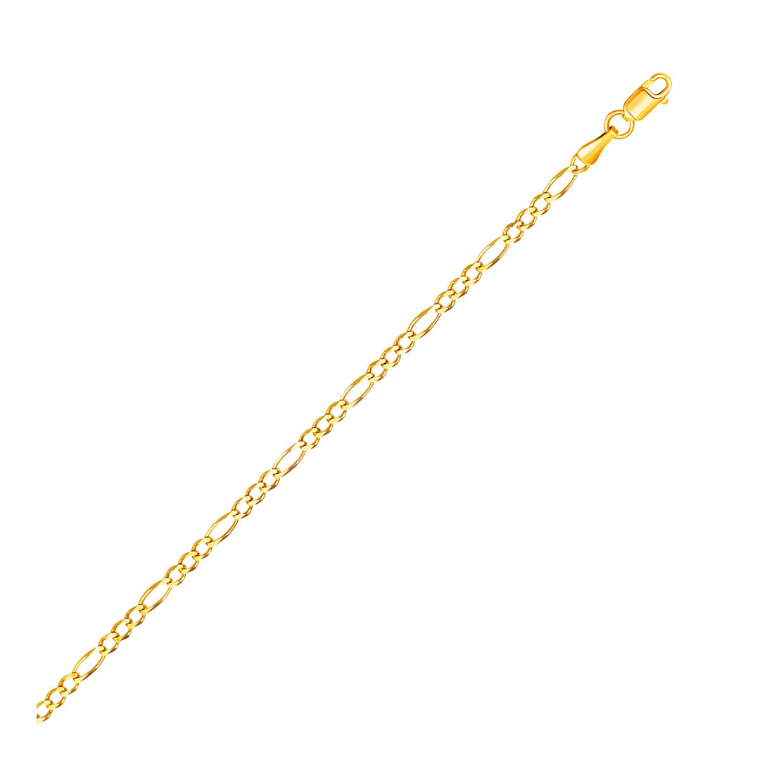 Figaro Chain Bracelet 2.8mm – The Good Gold Store