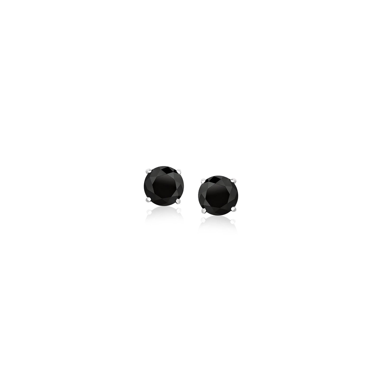 Black Cubic Zirconia Stud Earrings