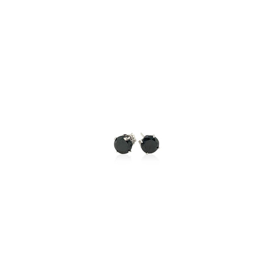 Black Cubic Zirconia Stud Earrings