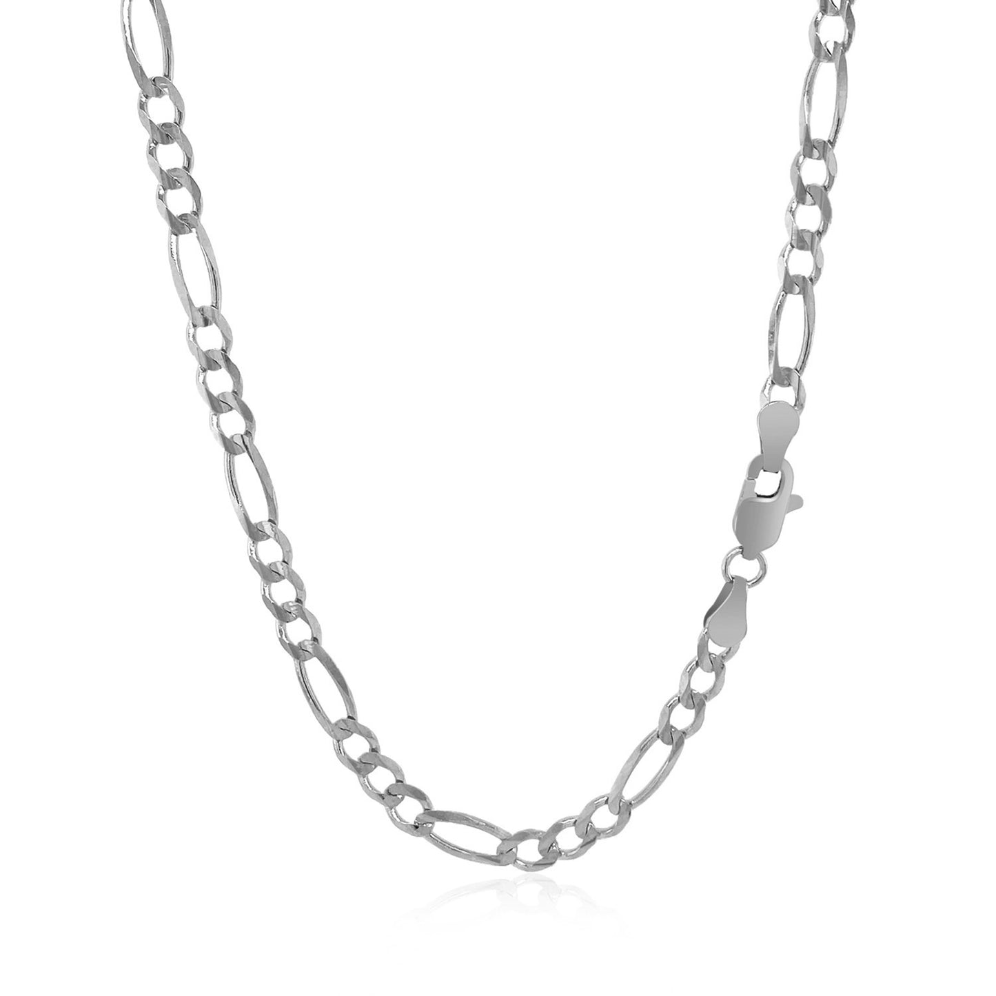 Figaro Chain WG Necklace 3.8mm